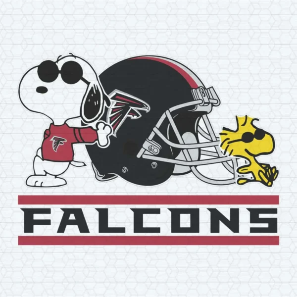 Snoopy Dog With Atlanta Falcons Helmet SVG