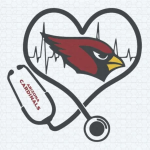 Stethoscope Heart Arizona Cardinals Logo SVG