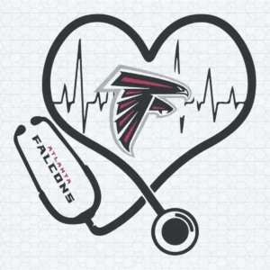 Stethoscope Heart Atlanta Falcons SVG