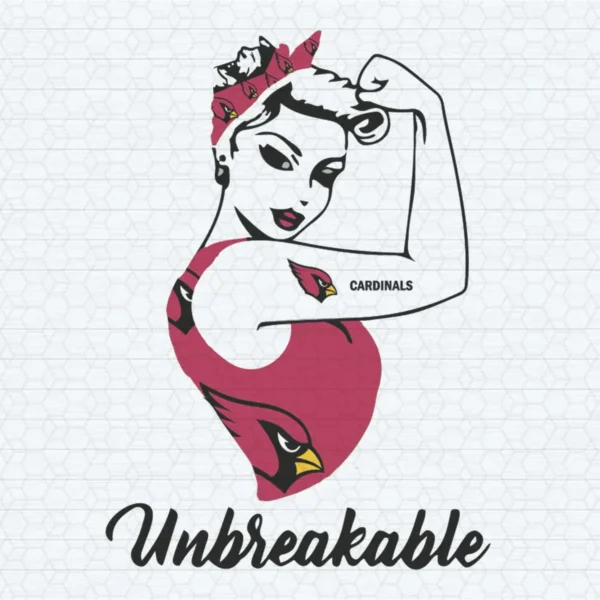 Strong Arizona Cardinals Unbreakable Strong Woman NFL SVG