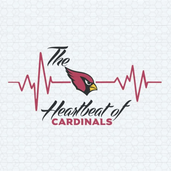 The Heartbeat Of Cardinals Football Team SVG