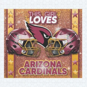 This Girl Love Cardinals 40Oz Tumbler Wrap NFL PNG Design