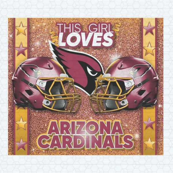 This Girl Love Cardinals 40Oz Tumbler Wrap NFL PNG Design