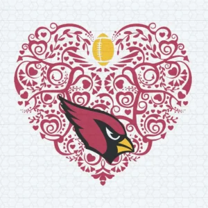 Vintage Arizona Cardinals Heart Sport Team Logo SVG