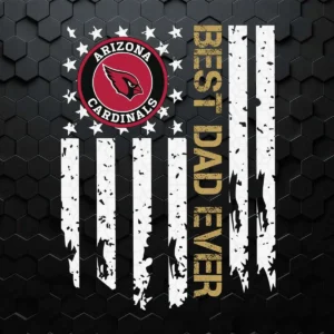 Arizona Cardinals Best Dad Ever American Flag SVG