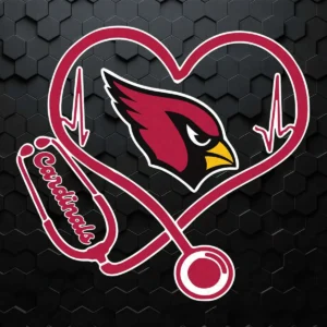 Arizona Cardinals Heart Stethoscope SVG