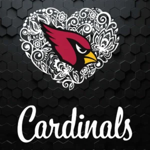 Arizona Cardinals Lace Heart For Fan SVG