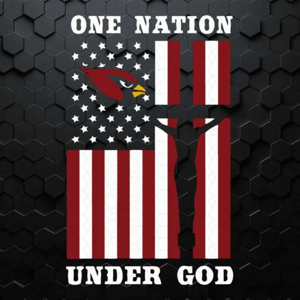 Arizona Cardinals One Nation Under God US Flag SVG