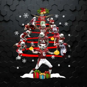 Arizona Cardinals Players Christmas Tree PNG