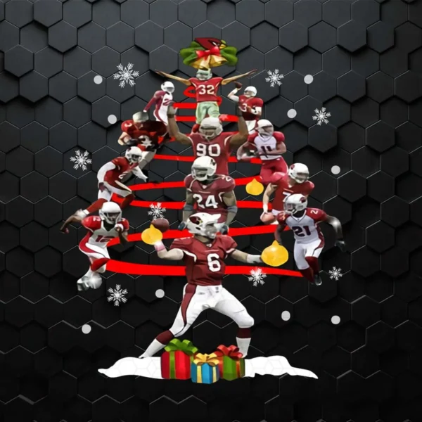 Arizona Cardinals Players Christmas Tree PNG