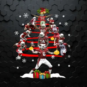 Arizona Cardinals - Players Christmas Tree PNG File For Fan