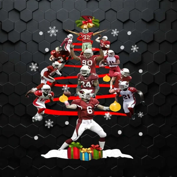 Arizona Cardinals - Players Christmas Tree PNG File For Fan