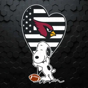 Arizona Cardinals Snoopy In My Heart SVG
