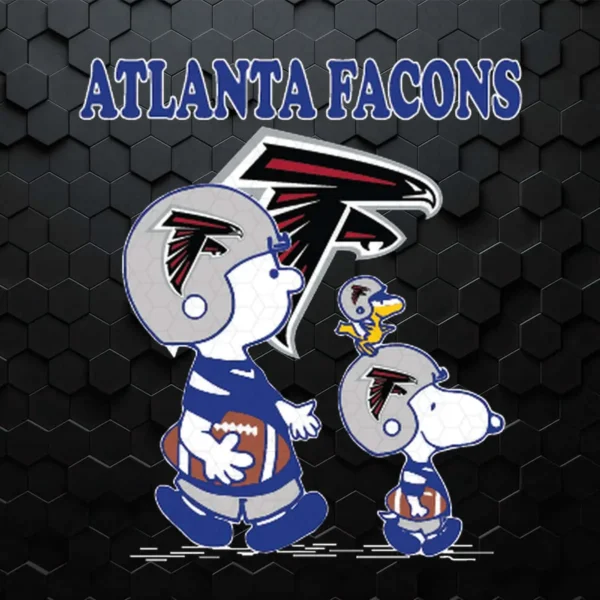 Atlanta Falcons Charlie Brown And Snoopy SVG