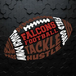 Atlanta Falcons Football Word Art SVG
