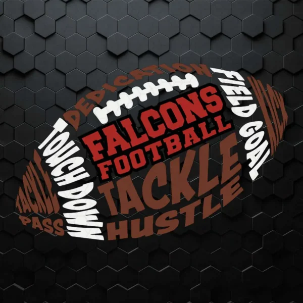 Atlanta Falcons Football Word Art SVG