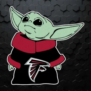 Atlanta Falcons Nfl Baby Yoda SVG