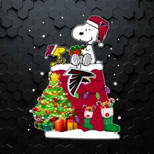Atlanta Falcons Snoopy & Woodstock Christmas PNG