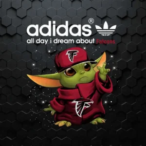 Baby Yoda Adidas All Day I Dream About Atlanta Falcons SVG