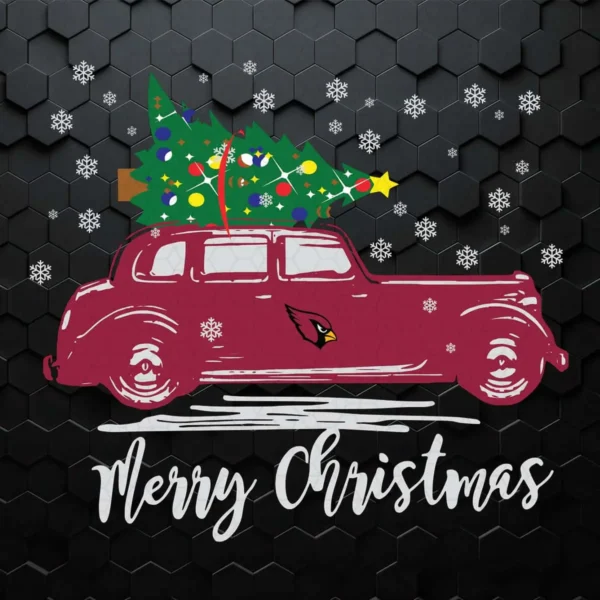 Christmas Tree For Arizona Cardinals And Trucker Lovers SVG