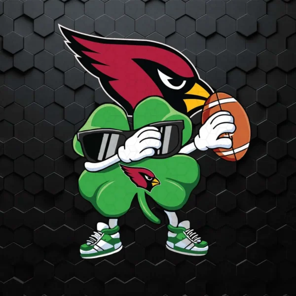 Dabbing Shamrock St Patricks Day Arizona Cardinals SVG