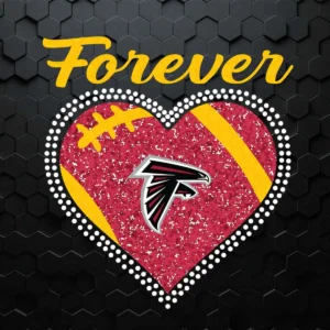 Forever Atlanta Falcons Heart Diamond SVG