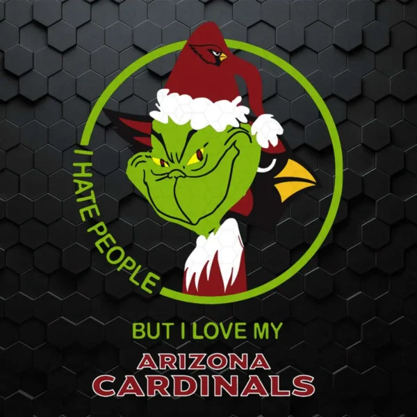 Grinch I Hate People But I Love My Arizona Cardinals SVG