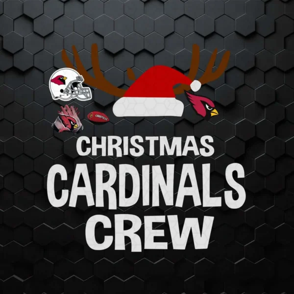 Happy Christmas Cardinals Crew Logo PNG File