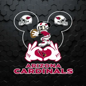 I Love The Cardinals Mickey Mouse Arizona Cardinals PNG File