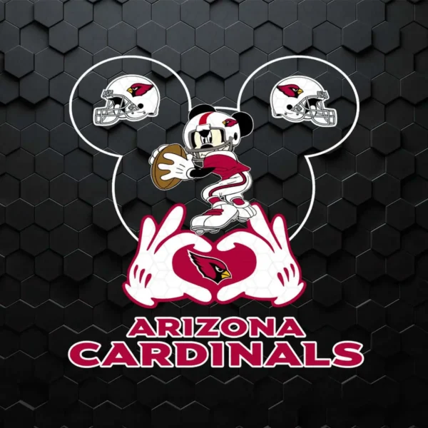 I Love The Cardinals Mickey Mouse Arizona Cardinals PNG File