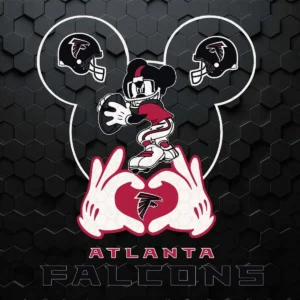 I Love The Falcons Mickey Mouse Atlanta Falcons SVG
