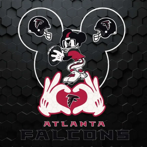 I Love The Falcons Mickey Mouse Atlanta Falcons SVG