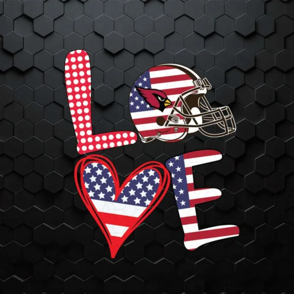 Independence Day Love Arizona Cardinals SVG