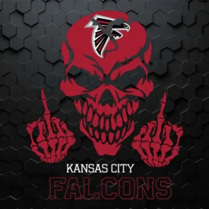 Kansas City Atlanta Falcons Skull SVG