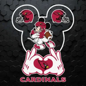 Love Arizona Cardinals Mickey Mouse SVG