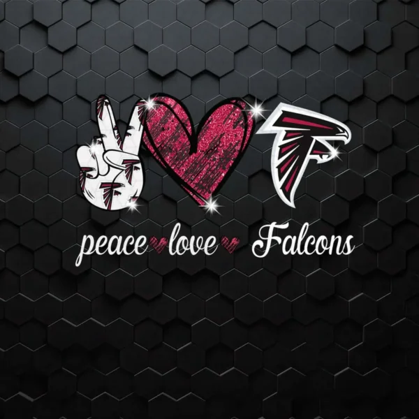Peace Love Atlanta Falcons Nfl Football Teams PNG