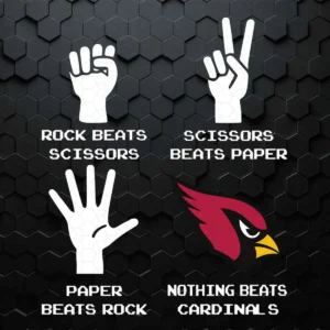 Rock Paper Scissors Nothing Beats The Arizona Cardinals SVG