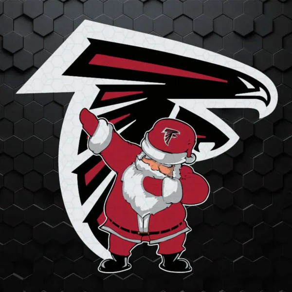 Santa Claus Dab Style Atlanta Falcons SVG
