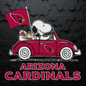 Snoopy And Woodstock Ride The Arizona Cardinals Car NFL SVG