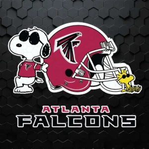 Snoopy Dog Character With Atlanta Falcons Helmet SVG