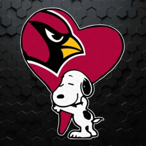 Snoopy Hugs The Arizona Cardinals Heart NFL SVG