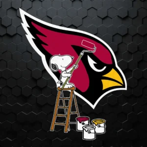 Snoopy Paints The Arizona Cardinals Logo NFL Football SVG