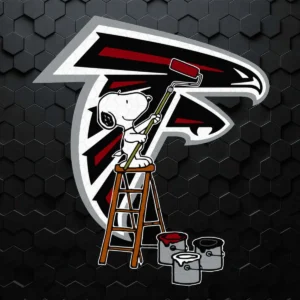 Snoopy Paints The Atlanta Falcons Logo Nfl Football SVG