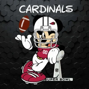 Super Bowl NFL Mickey Mouse Arizona Cardinals SVG