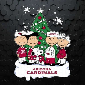 The Peanuts Movie Christmas Tree Fans Arizona Cardinals SVG