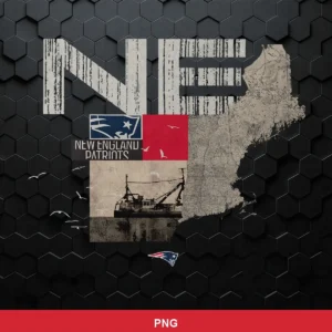 modern vintage with distressed texture and map elements Patriots logo SVG for Cricut and Silhouette