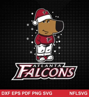 cartoon NFL mascot design expressing festive for Cricut and Silhouette cutting machines