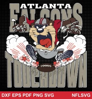 cartoon NFL classic design expressing excitement for Cricut and Silhouette cutting machines