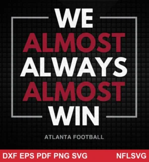 modern NFL bold design expressing determination for Cricut and Silhouette cutting machines