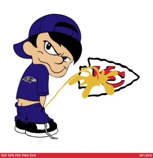 cartoon Chiefs logo design expressing mockery for Cricut and Silhouette cutting machines